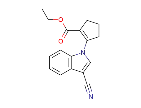 2-(3-cyanoindol-1-yl)cyclopent-1-enecarboxylic acid ethyl ester