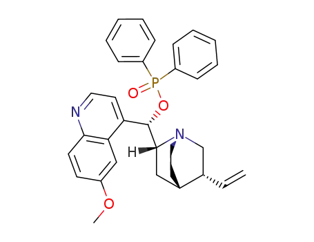 Diphenyl-phosphinic acid (S)-(6-methoxy-quinolin-4-yl)-((1S,2R,4S,5R)-5-vinyl-1-aza-bicyclo[2.2.2]oct-2-yl)-methyl ester