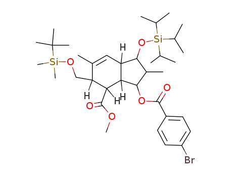 (1R,2R,3R,3aR,4R,5S,7aS)-3-(4-Bromo-benzoyloxy)-5-(tert-butyl-dimethyl-silanyloxymethyl)-2,6-dimethyl-1-triisopropylsilanyloxy-2,3,3a,4,5,7a-hexahydro-1H-indene-4-carboxylic acid methyl ester