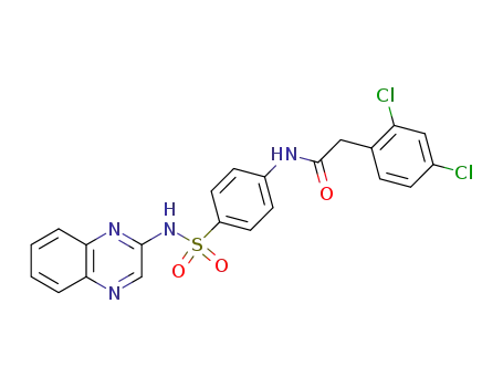4-(2,4-dichlorophenylacetamido)-N-(quinoxalin-2-yl)benzenesulfonamide