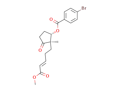 4-Bromo-benzoic acid (1S,2R)-2-((E)-4-methoxycarbonyl-but-3-enyl)-2-methyl-3-oxo-cyclopentyl ester