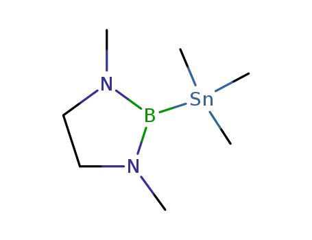 Molecular Structure of 36333-59-2 (1,3-dimethyl-2-(trimethylstannanyl)-1,3,2-diazaborolidine)