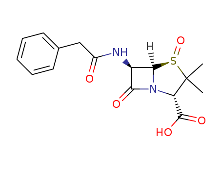 (2S-(2alpha,4beta,5alpha,6beta))-3,3-Dimethyl-7-oxo-6-(phenylacetamido)-4-thia-1-azabicyclo(3.2.0)heptane-2-carboxylic acid 4-oxide