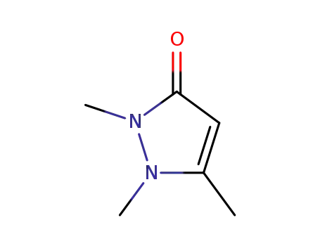 Molecular Structure of 3201-26-1 (1,2,3-Trimethyl-1H-pyrazole-5(2H)-one)