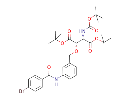 (2S,3S)-N-t-butoxycarbonyl-2-[3-(4-bromobenzoylamino)benzyloxy]aspartic acid di-t-butyl ester