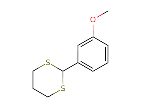Molecular Structure of 54308-43-9 (1,3-Dithiane, 2-(3-methoxyphenyl)-)