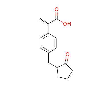 (2S)-2-[4-(2-oxocyclopentan-1-ylmethyl)phenyl]propionic acid