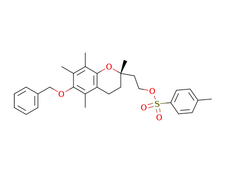 2H-1-Benzopyran-2-ethanol,
3,4-dihydro-2,5,7,8-tetramethyl-6-(phenylmethoxy)-,
4-methylbenzenesulfonate, (S)-