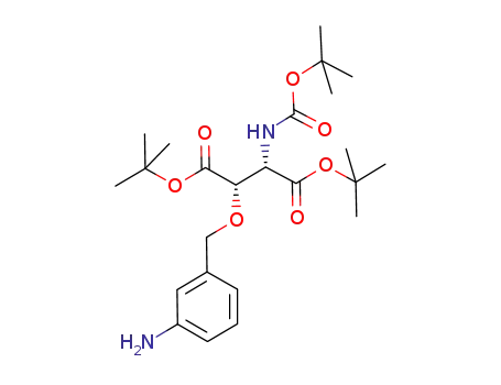 Molecular Structure of 864936-95-8 (L-Aspartic acid,
3-[(3-aminophenyl)methoxy]-N-[(1,1-dimethylethoxy)carbonyl]-,
bis(1,1-dimethylethyl) ester, (3S)-)