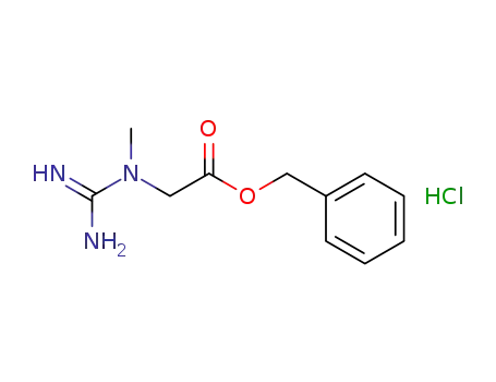 Molecular Structure of 404576-05-2 (Glycine, N-(aminoiminomethyl)-N-methyl-, phenylmethyl ester,
monohydrochloride)