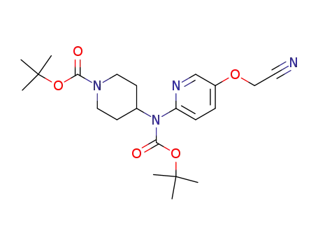 4-[tert-butoxycarbonyl-(5-cyanomethoxy-pyridin-2-yl)-amino]-piperidine-1-carboxylic acid tert-butyl ester