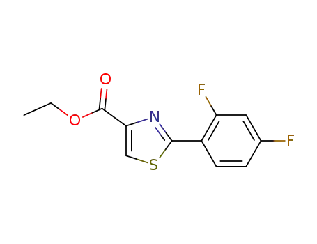 Molecular Structure of 175276-93-4 (ETHYL 2-(2,4-DIFLUOROPHENYL)THIAZOLE-4-CARBOXYLATE)