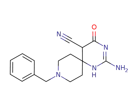 2-amino-9-benzyl-5-cyano-1,3,9-triazaspiro[5,5]undeca-2-en-4-one
