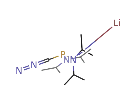 Molecular Structure of 113533-26-9 (Lithium, [[bis[bis(1-methylethyl)amino]phosphino]diazomethyl]-)