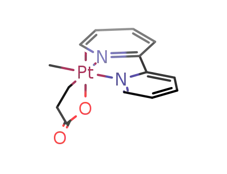 {(methyl)2(CH2CH2C(O)O)(2,2'-bipyridine)platinum}