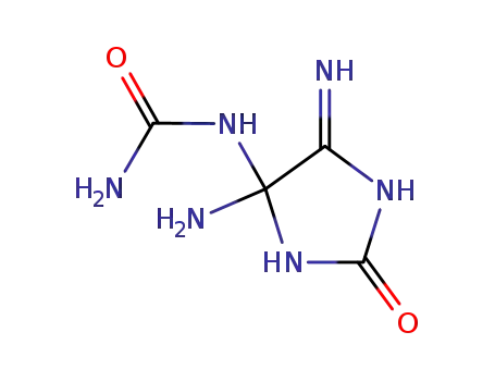Molecular Structure of 133364-42-8 (Urea, (4,5-diamino-2,5-dihydro-2-oxo-1H-imidazol-5-yl)-)