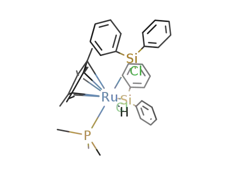 (η5-C5Me5)(PMe3)ruthenium{Si(phenyl)2Cl}2H
