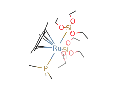 (η5-C5Me5)(PMe3)ruthenium{Si(OEt)3}2H