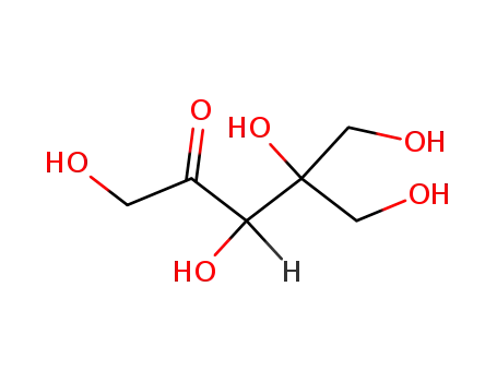 Molecular Structure of 470-14-4 (2-Pentanone, 1,3,4,5-tetrahydroxy-4-(hydroxymethyl)-)