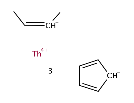 tris(cyclopentadienyl)thorium(IV) cis-1-methyl-1-propenyl