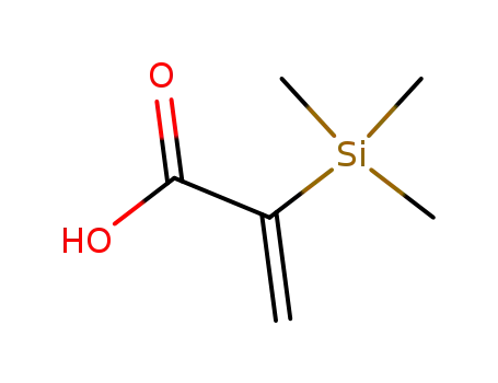 Molecular Structure of 18187-17-2 (2-Propenoic acid, 2-(trimethylsilyl)-)