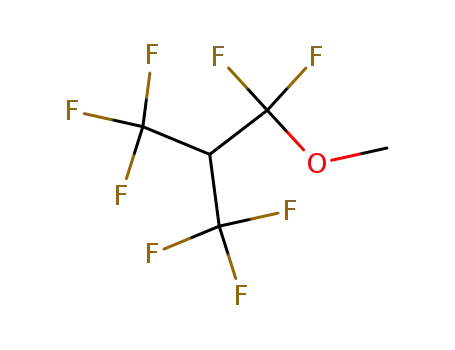 Molecular Structure of 382-26-3 (1,1,3,3,3-Pentafluoro-2-trifluoromethylpropyl methyl ether)