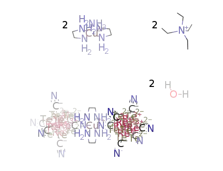 di(tetraethylammonium)[Cu(NH3) bis(ethylenediamine)]2[Cu bis(ethylenediamine)[Re6Te8(CN)6]2] (H2O)2