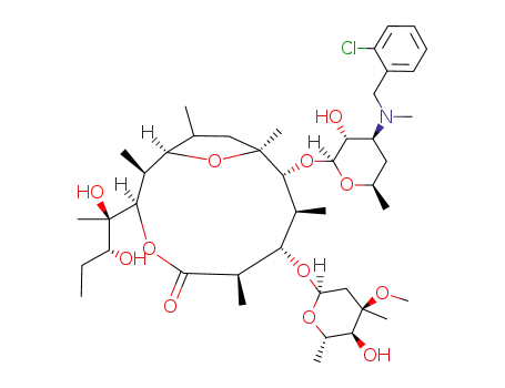 de(3'-N-methyl)-3'-N-(o-chlorobenzyl)-9-dihydro-pseudoerythromycin A 6,9-epoxide