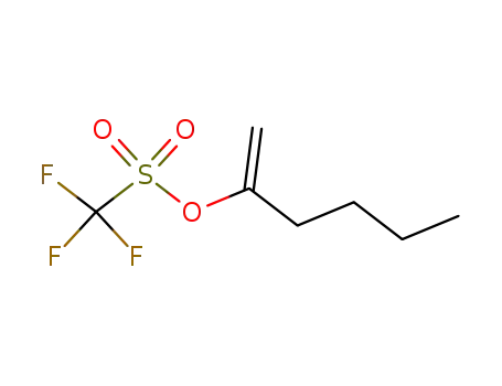 Molecular Structure of 37555-23-0 (Methanesulfonic acid, trifluoro-, 1-methylenepentyl ester)