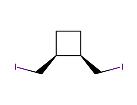 Molecular Structure of 77774-05-1 (Cyclobutane, 1,2-bis(iodomethyl)-, cis-)