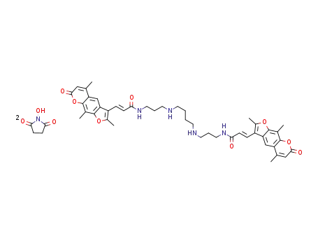 N1,N12-bis[(E)-3-(trioxsalen-4'-yl)propenoyl]spermine bishydroxysuccinimidate salt