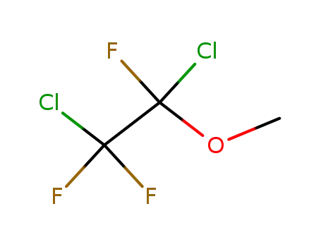 Molecular Structure of 754-28-9 (Ethane, 1,2-dichloro-1,1,2-trifluoro-2-methoxy-)