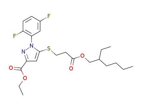 ethyl 1-(2,5-difluorophenyl)-5-({3-[(2-ethylhexyl)oxy]-3-oxopropyl}thio)-1H-pyrazole-3-carboxylate