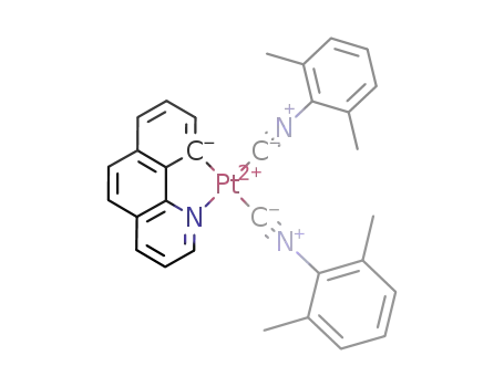 [Pt(benzoquinolinate)(2,6-dimethylphenylisocyanide)2](1+)