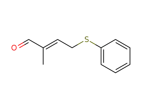Molecular Structure of 69690-06-8 (2-Butenal, 2-methyl-4-(phenylthio)-, (2E)-)