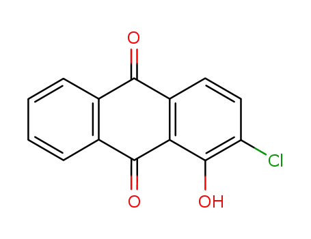Molecular Structure of 35582-88-8 (9,10-Anthracenedione, 2-chloro-1-hydroxy-)