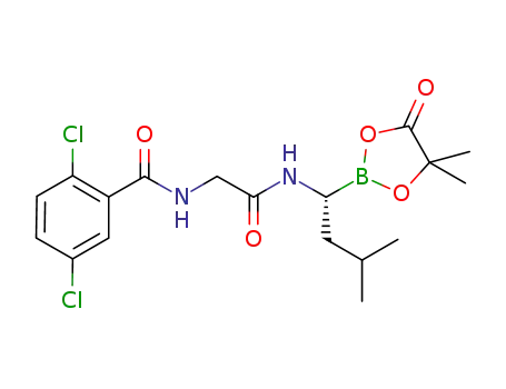 2,5-dichloro-N-(2-([(1R)-1-(4,4-dimethyl-5-oxo-1,3,2-dioxaborolan-2-yl)-3-methylbutyl]amino)-2-oxoethyl)benzamide