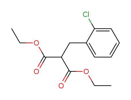 Molecular Structure of 77738-21-7 (Propanedioic acid, [(2-chlorophenyl)methyl]-, diethyl ester)