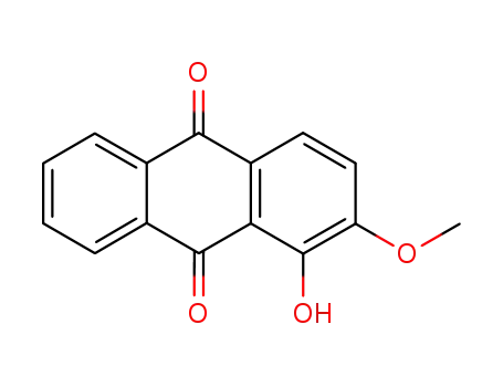 Molecular Structure of 6003-11-8 (1-HYDROXY-2-METHOXYANTHRAQUINONE)