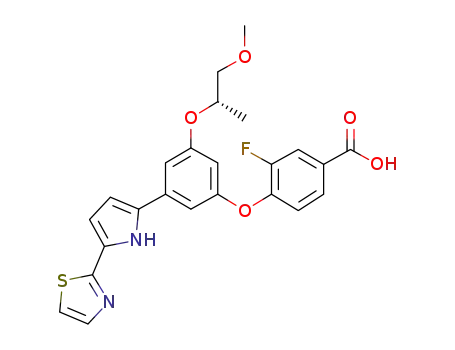 3-Fluoro-4-{3-[(1S)-2-methoxy-1-methylethoxy]-5-[5-(1,3-thiazol-2-yl)-1H-pyrrol-2-yl]phenoxy}benzoic acid