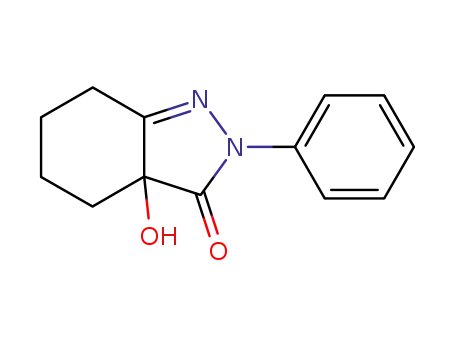 Molecular Structure of 112178-55-9 (3H-Indazol-3-one, 2,3a,4,5,6,7-hexahydro-3a-hydroxy-2-phenyl-)