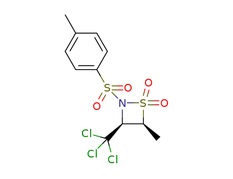 4-methyl-2-(p-toluenesulfonyl)-3-(trichloromethyl)-1,2-thiazetidine-1,1-dioxide