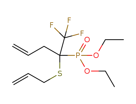 diethyl [1-(allylthio)-1-(trifluoromethyl)but-3-en-1-yl]phosphonate