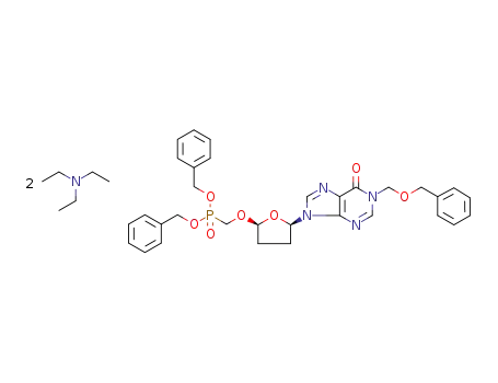 9-(2',3'-dideoxy-4'-β-phosphonomethoxy-β-D-erythrofuranosyl)hypoxanthine di(triethylammonium) salt
