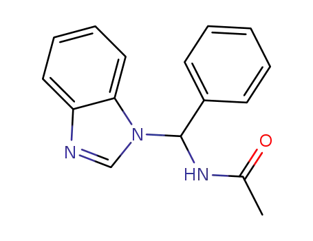 N-((1H-benzo[d]imidazol-1-yl)(phenyl)methyl)acetamide