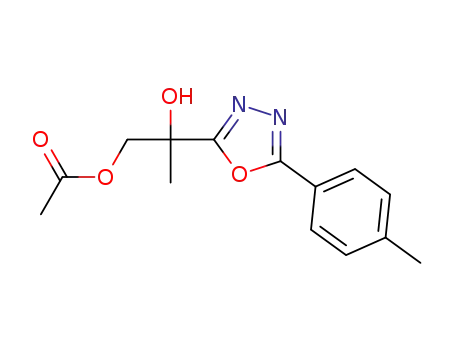 2-hydroxy-2-[5-(4-methylphenyl)-1,3,4-oxadiazol-2-yl]propyl acetate