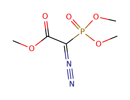 Molecular Structure of 60190-78-5 (Acetic acid, diazo(dimethoxyphosphinyl)-, methyl ester)