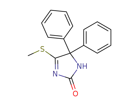 Molecular Structure of 2032-16-8 (2H-Imidazol-2-one, 1,5-dihydro-4-(methylthio)-5,5-diphenyl-)