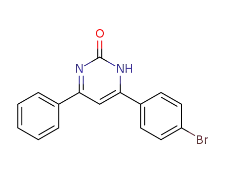 Molecular Structure of 114857-84-0 (4-(4-bromophenyl)-6-phenyl-2-pyrimidinol)