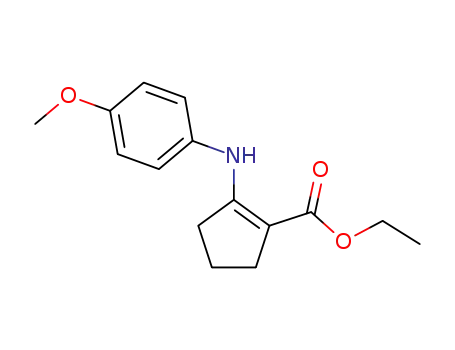 2-(4-methoxyphenylamino)-cyclopent-1-enecarboxylic acid ethyl ester
